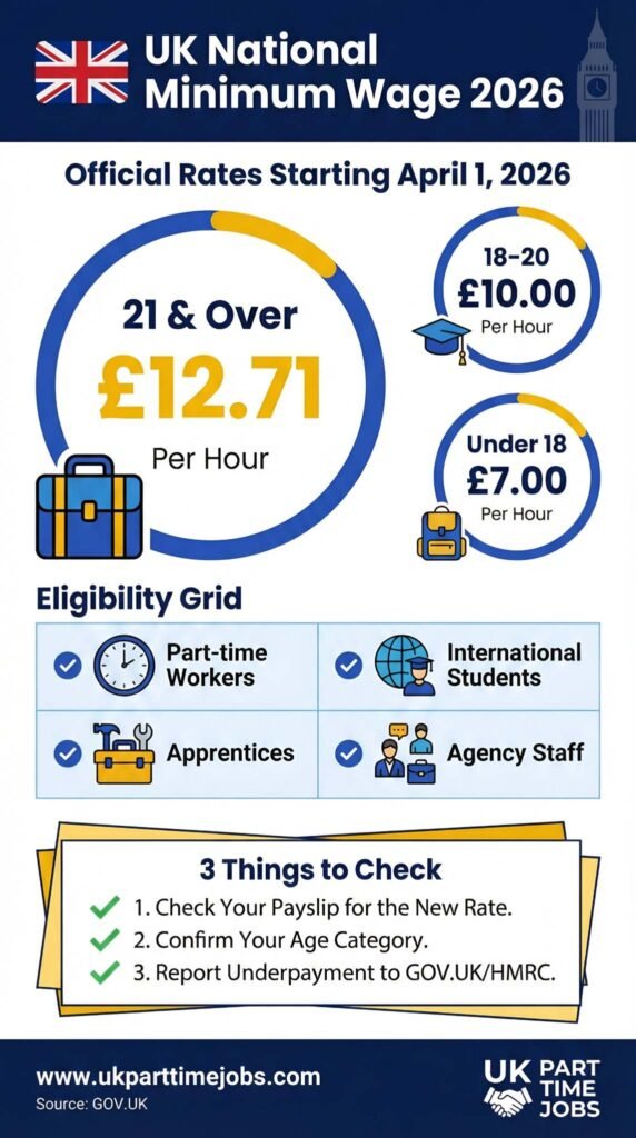 UK National Minimum Wage rates 2026